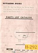 Hitachi-Hitachi 2ML-V, Plain Horiz, Univ. Metric Inch Dim. Milling, Parts Manual 1967-2ML-2ML-V-01
